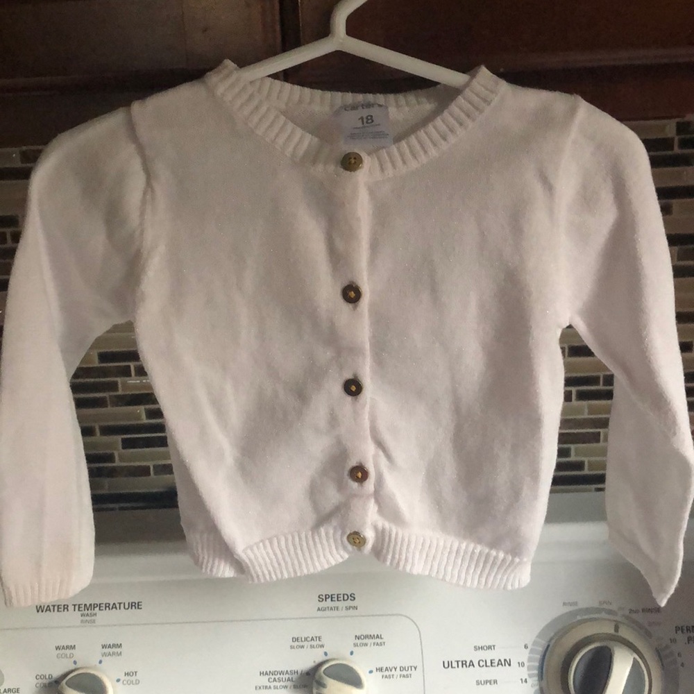 18 month white sweater